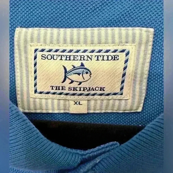Southern Tide Skipjack Polo Shirt - Bright Blue - Cotton/Spandex Blend - Size XL - Picture 2 of 10